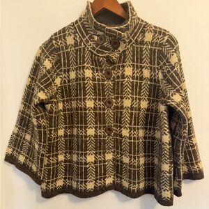 ✨ Sweaterworks Plaid Cropped Sweater Jacket • Cottagecore Grandpa Cardigan ✨